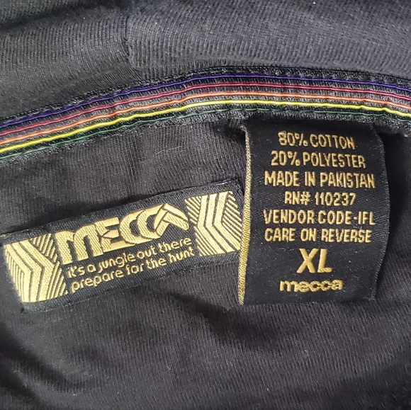 MECCA long sleeve zip-up dark gray hoodie with skull graphic XL - Picture 3 of 4